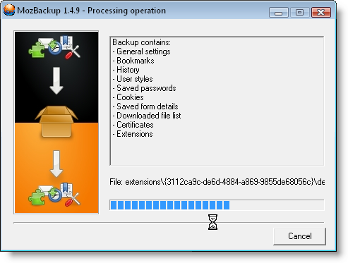 MozBackup - Firefox உலவியை Backup மற்றும் Restore செய்ய இலகுவான இலவச மென்பொருள் Process