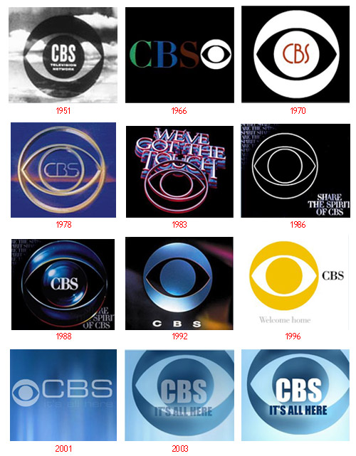 تاريخ تصاميم أشهر الشعارات العالمية Cbs-LOGO