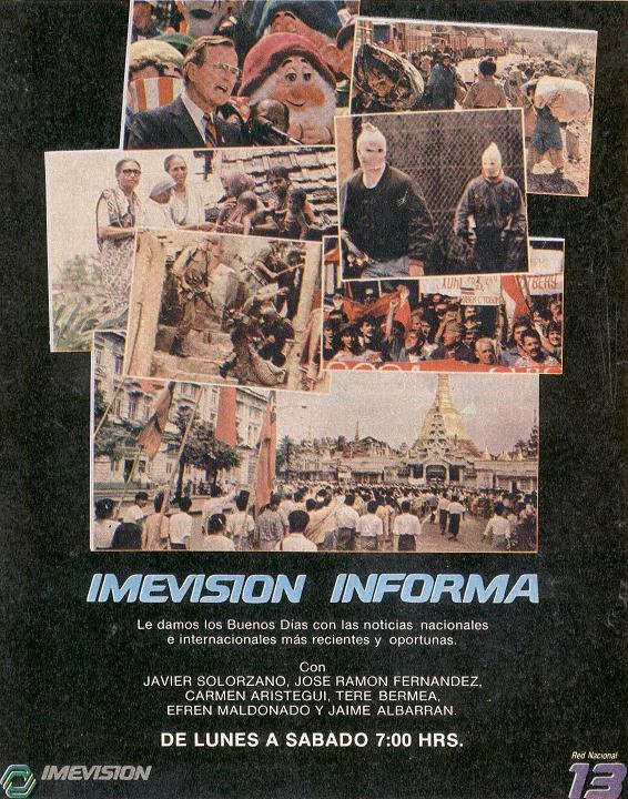 Publicidad Impresa de "Imevision Informa" (1990) Imevisi%25C3%25B3n