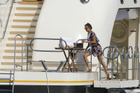 Nina Dobrev and Asustin Stowell enjoy the ocean off the cost the French Riviera (July 26) Z3wKc98w