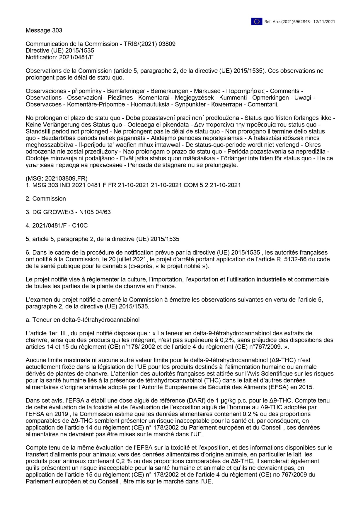 Culture du chanvre : la justice européenne retoque un décret français sur le CBD Vj8nm