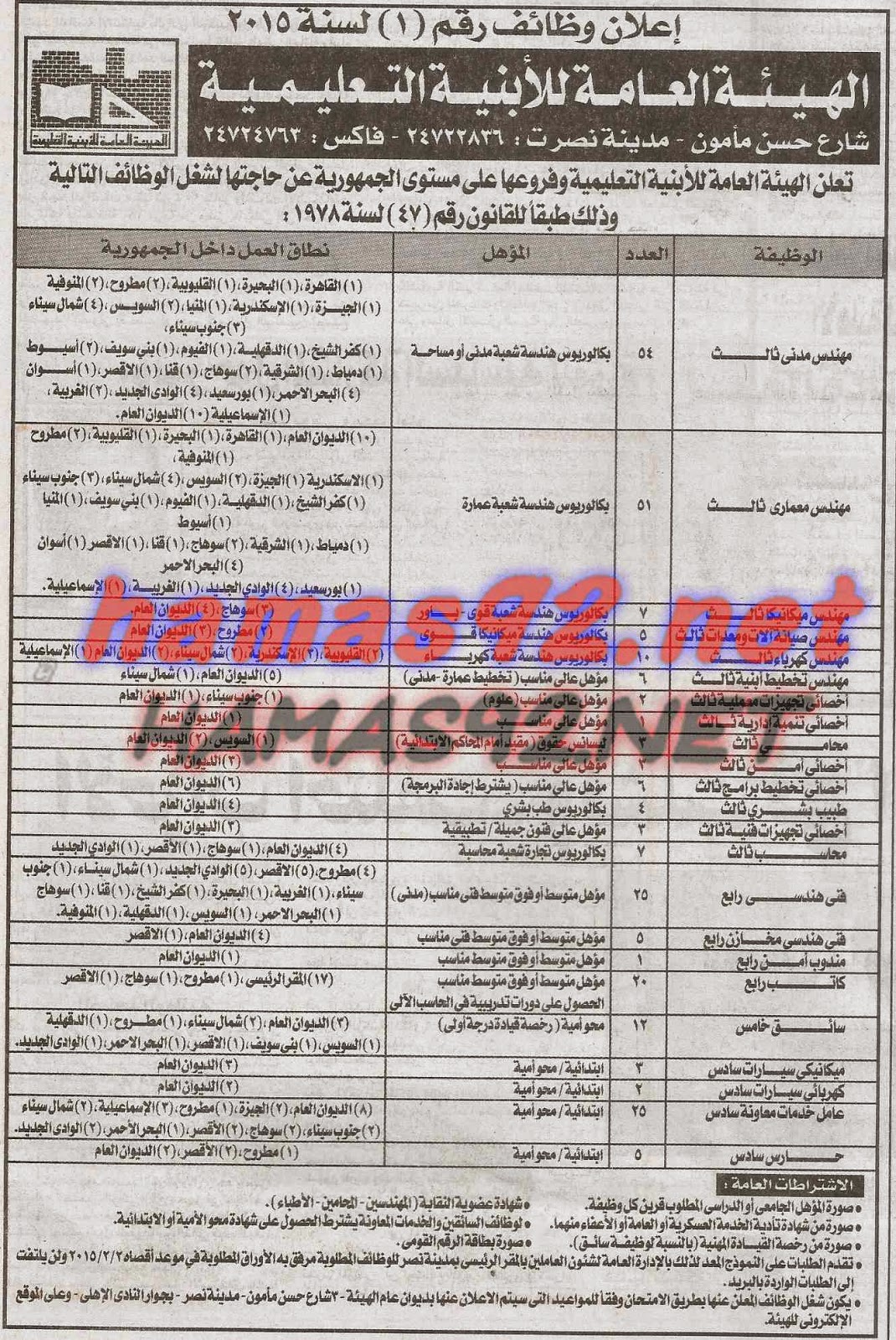 وظائف خالية فى جريدة الجمهورية الاثنين 19-01-2015 %D8%A7%D9%84%D9%87%D9%8A%D8%A6%D8%A9%2B%D8%A7%D9%84%D8%B9%D8%A7%D9%85%D8%A9%2B%D9%84%D9%84%D8%A7%D8%A8%D9%86%D9%8A%D8%A9%2B%D8%A7%D9%84%D8%AA%D8%B9%D9%84%D9%8A%D9%85%D9%8A%D8%A9%2B%D8%AC%D9%85%D9%87%D9%88%D8%B1%D9%8A%D8%A9