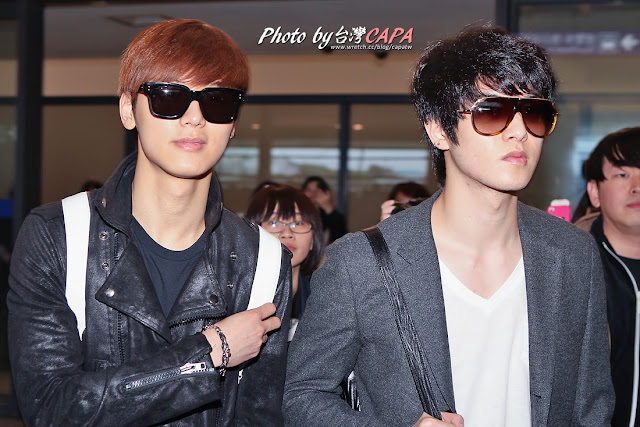 صور) CNBLUE في مطار Taoyuan بتايوان .  8623704974_8b0556c216_o