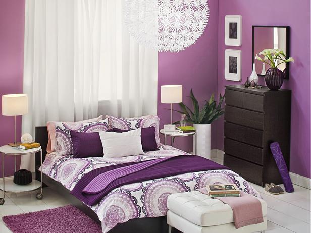 غرف اطفال وفتيات باللون الاورجواني Purple Fashionable Girls’ rooms Bedroom-colors-and-ideas