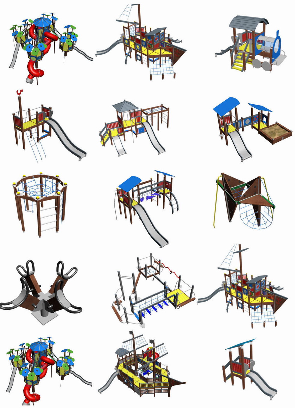 مجموعة من اروع بلوكات ملاعب الاطفال بصيغة ثري دي ماكس كاملة مع ال Maps الصور بالداخل - المجموعة 1 Playground
