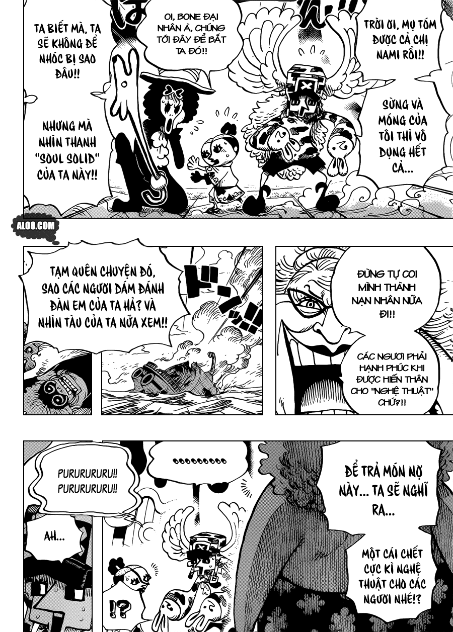 One Piece Chapter 718: Những chiến binh hoàng gia Riku ở cánh đồng hoa 012