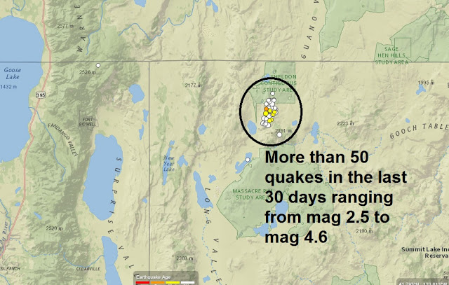  Tik-Tok: Seismologists say a year-long swarm of 5,610 earthquakes in Nevada linked to volcanic activity Nev