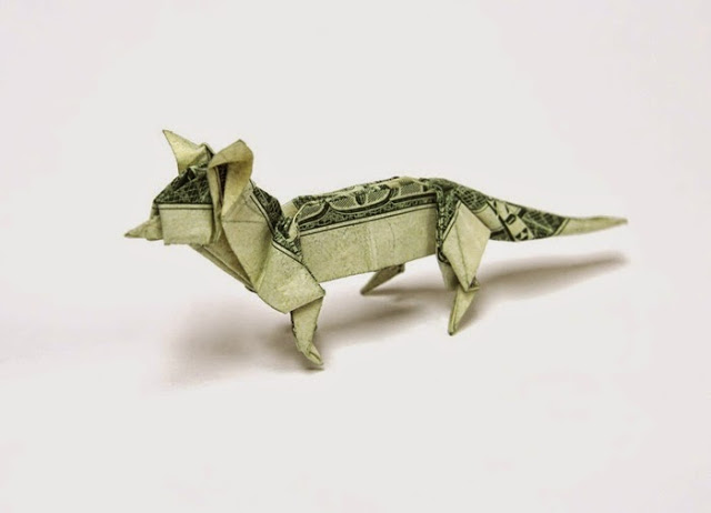 أشكال فنيهة بالأوراق النقدية  Money-origami-42