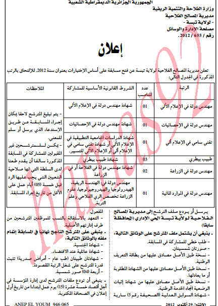 وظائف شاغرة من جريدة اليوم الجزائرية الاثنين 29\10\2012 %D8%A7%D9%84%D9%8A%D9%88%D9%852