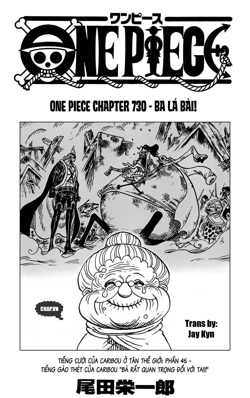 One Piece Chapter 730: Ba lá bài 001