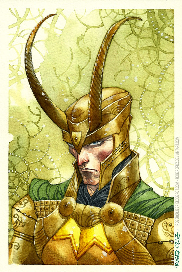 Aventura 2: A ambição de Alberich. Neve vermelha. Loki_watercolor