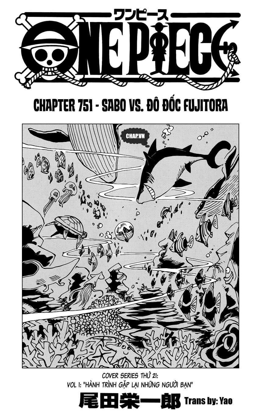 One Piece Chapter 751: Sabo vs. Đô đốc Fujitora 001