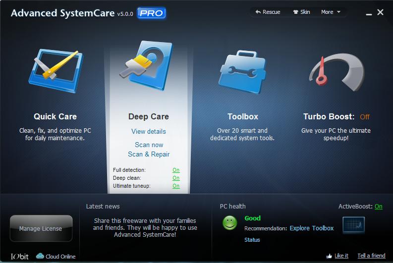 ADVANCE SYSTEM CARE PRO 5.0.0 + KEY (FULL VERSION) ASC