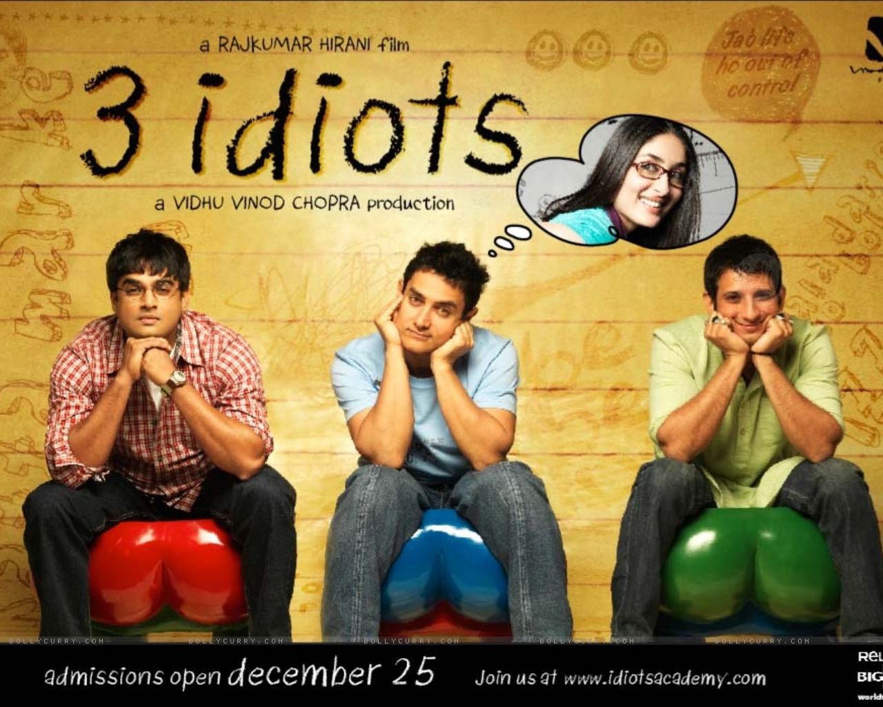 3 Ahmak - 3 Idiots HD 720p Tek Parça Türkçe Altyazılı Online İzle 3-Idiots-Wallpaper