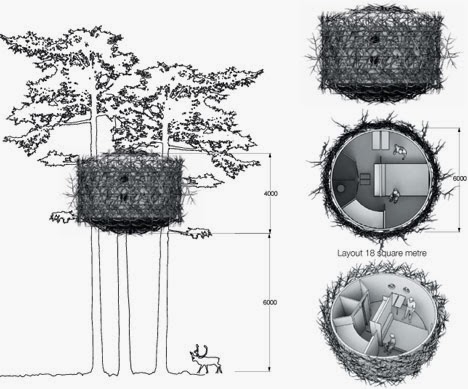 فندق عش الطير في السويد   Dezeen_-The-Birds-Nest-by-Inrednin-Gsgruppen-5