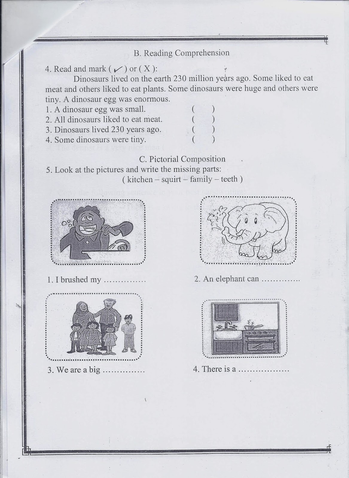 محافظة الاسكندرية - كل امتحانات منهج Macmillan للصفوف الابتدائية من الاول الى السادس آخر العام 2015 Scan0003