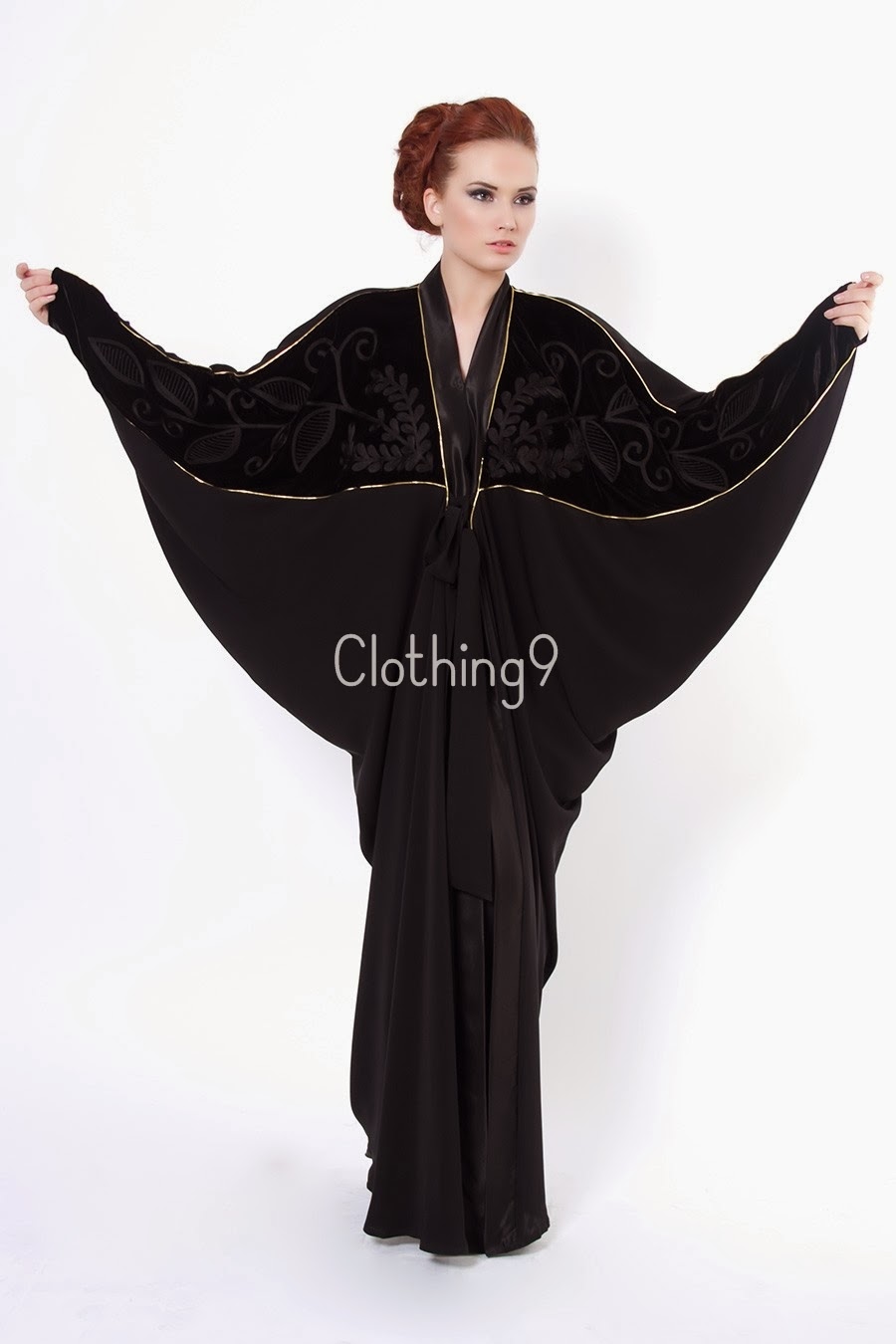 عبايات سوداء قمة الانوثة والاناقة والرشاقة والجمال للمحجبات Embroidered-abaya-designs-2014-dubai-17