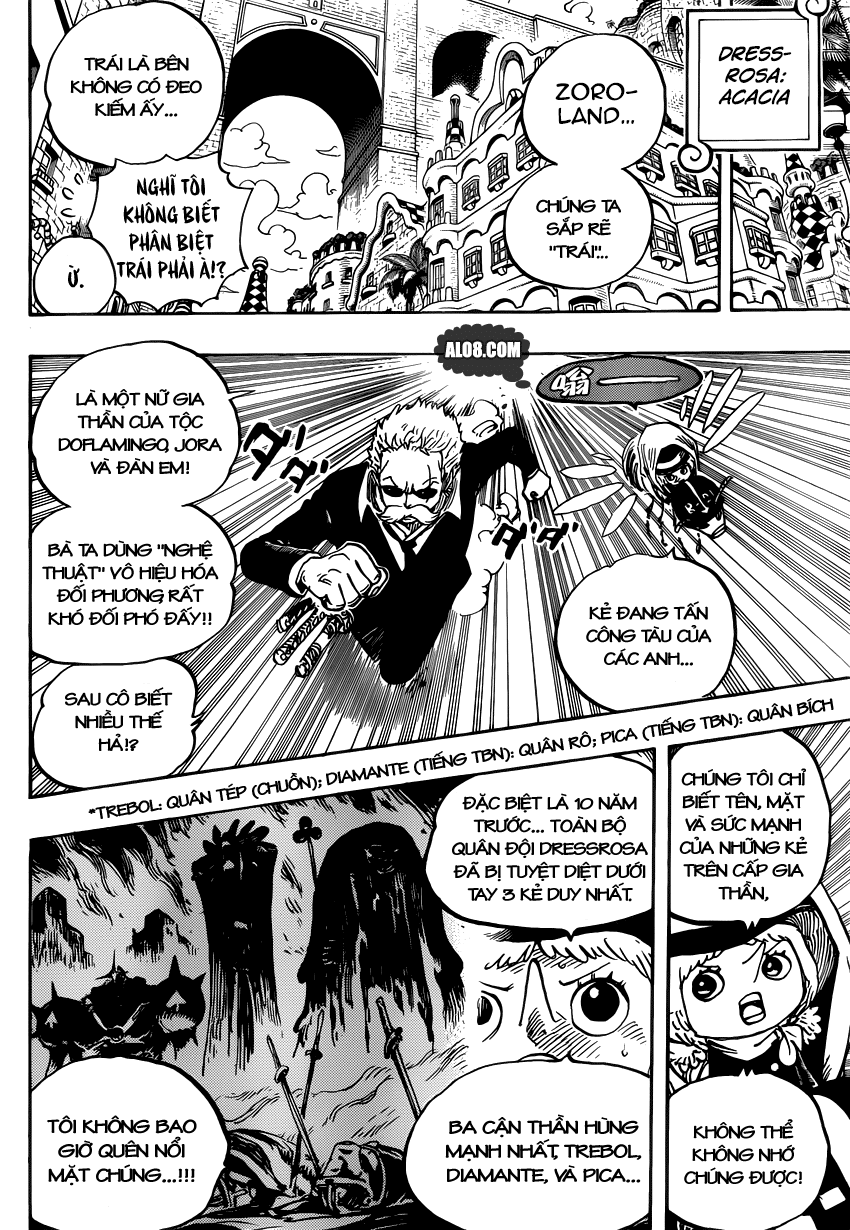 One Piece Chapter 722: Huyết thống hoàng gia 011