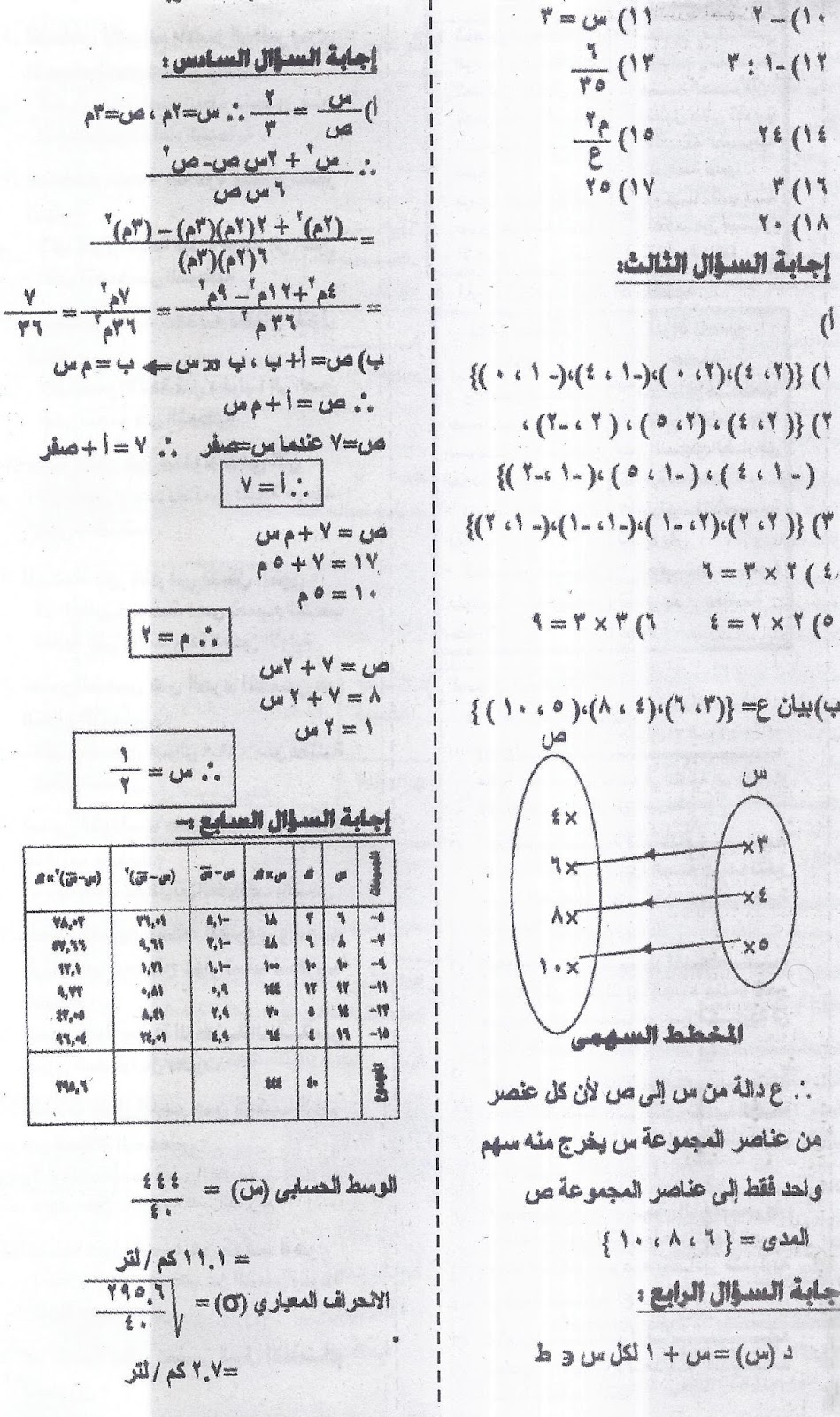 ملحق الجمهورية: ينشر اهم واقوى مسائل الرياضيات للشهادة الاعدادية "عربي ولغات" نصف العام - عدد 23/1/2016 4