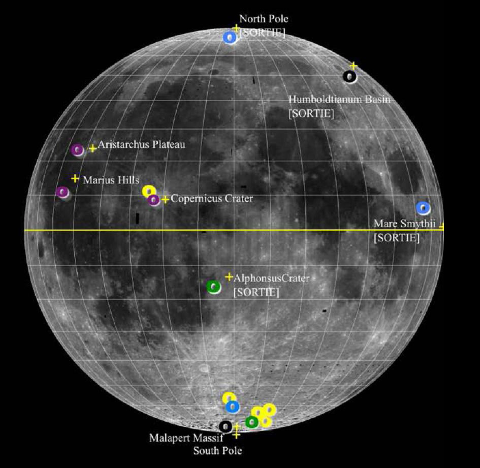 Las zonas "prohibidas" de la NASA en la Luna Landing-sites