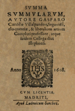 Aristotelismo español Gaspar_Cardillo_de_Villalpando_(1608)_Summa_Summularum