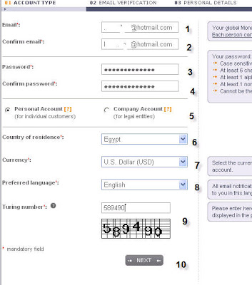 طريقة فتح حساب وتعبئته لدى موني بوكرز ارسال استقبال الاموال How to open an account and fill it with MoneyBookers 22