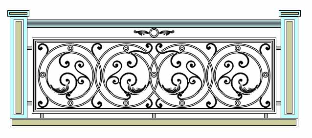 نماذج ومخططات لسور البلكونات والحدائق من الحديد/ Charts for iron balconies & garden fence   Img_slide_07