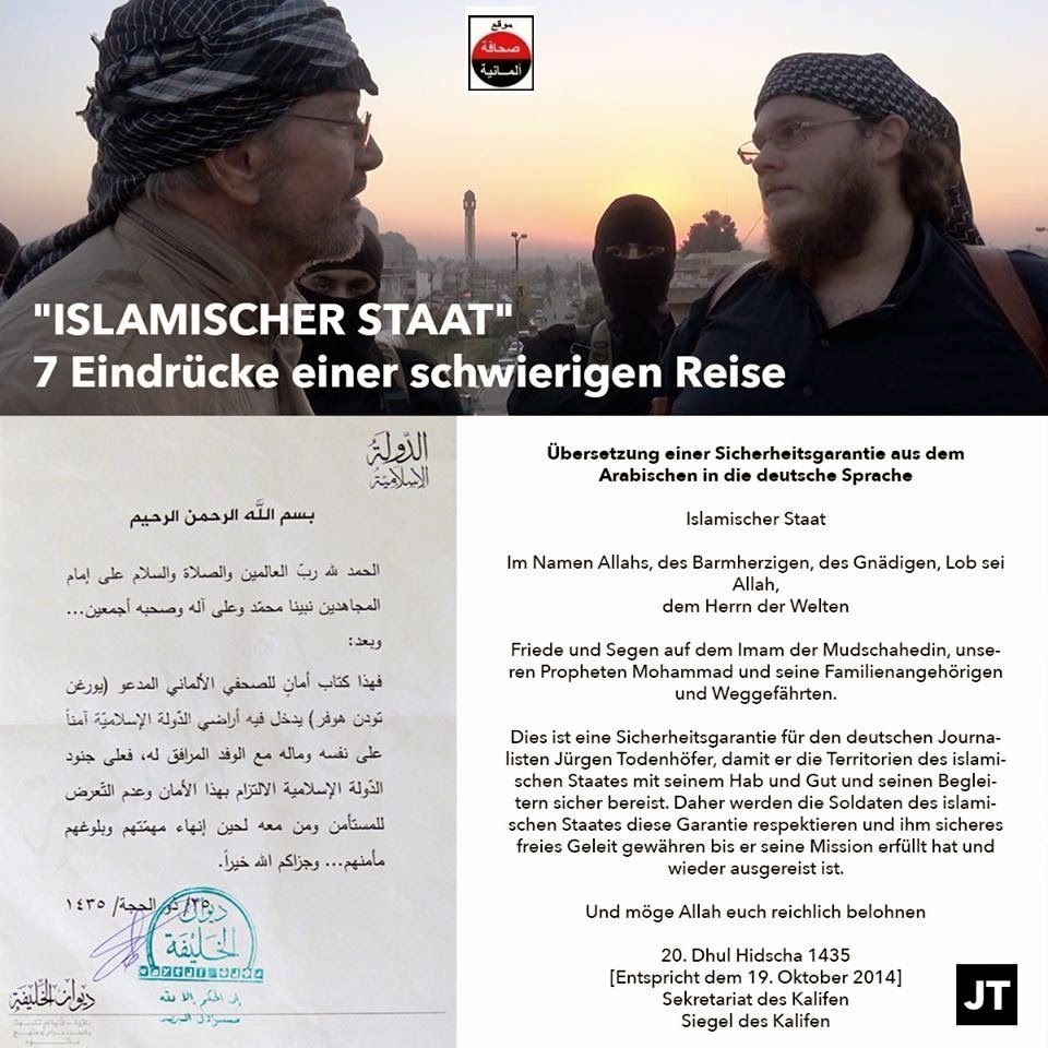  أول صحفي غربي يستطيع دخول مناطق الدوله الاسلامية (داعش) ينشر عن رحلته وتجربته Todenhofer