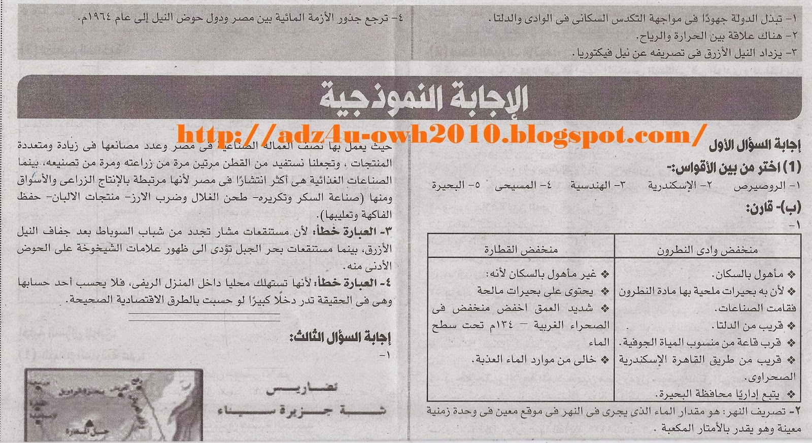 [جغرافيا] ملحق فيتو التعليمي س و ج جغرافيا ثالثة ثانوي 2015 Scan0075