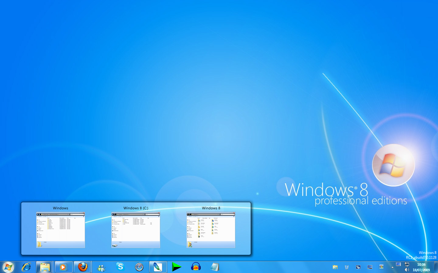 Windows 8 Professional Edition RC1_xbuild7.0.1128 Windows 8 Pro 9Superbar