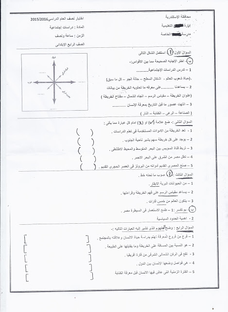  تعليم الاسكندرية: نشر كل امتحانات الصف الرابع الابتدائي "عربى ولغات" نصف الترم الأول 2015 Scan0033