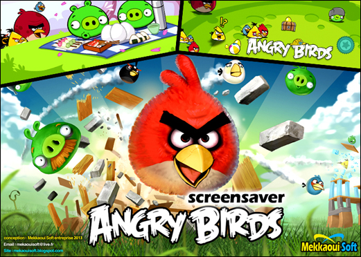 شاشة توقف متحركة Angry Birds Screensaver Interface1