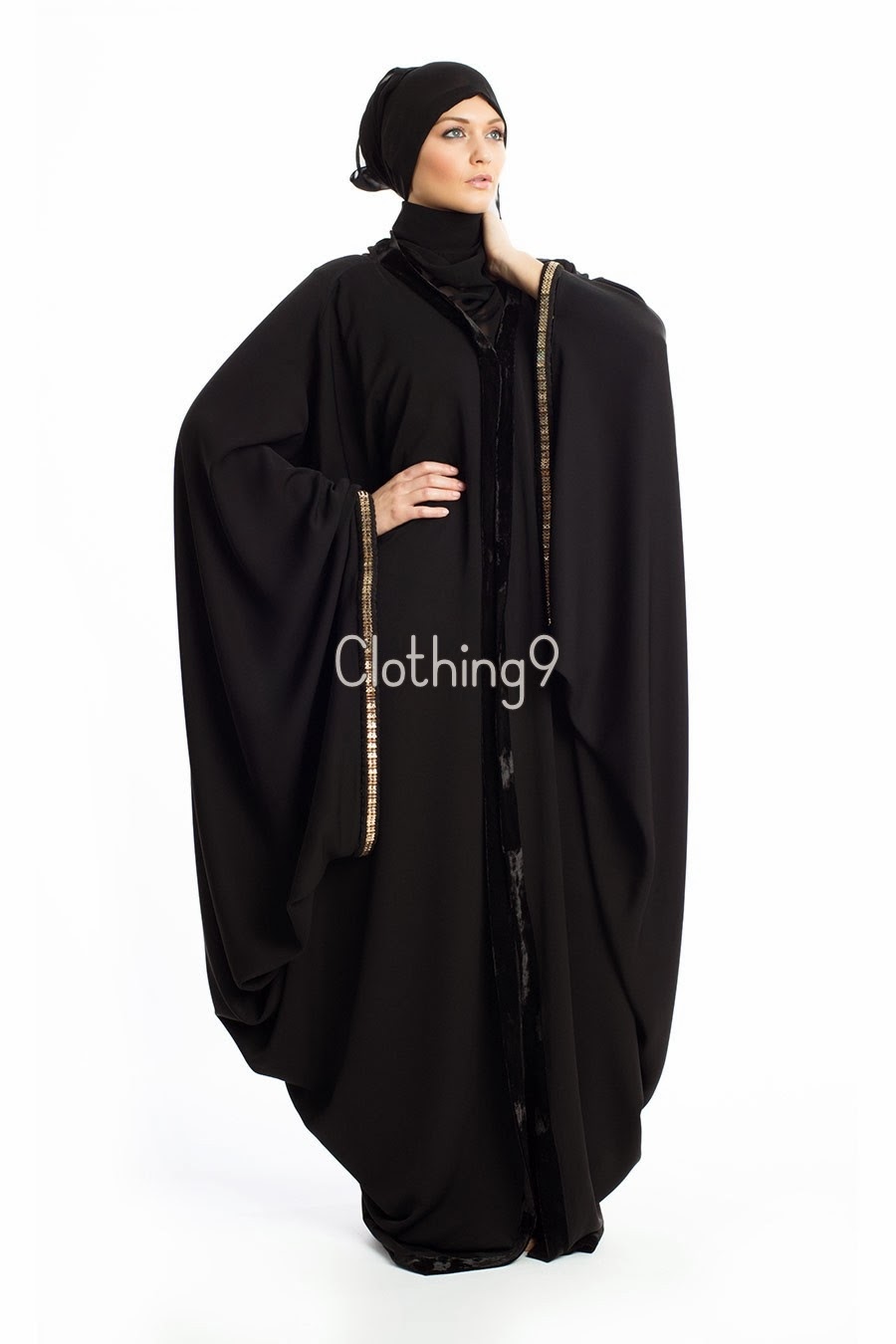 عبايات سوداء قمة الانوثة والاناقة والرشاقة والجمال للمحجبات Embroidered-abaya-designs-2014-dubai-29