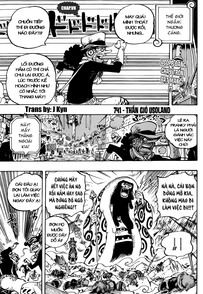 One Piece Chapter 741: Thần gió Usoland 003