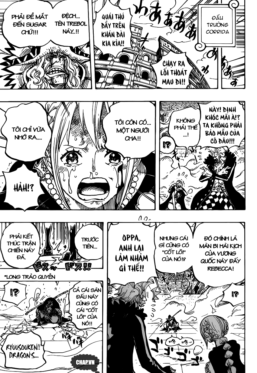 One Piece Chapter 743: Hỗn loạn ở Dressrosa 016