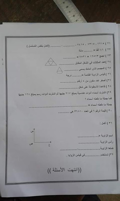  للمراجعة النهائية امتحانات نصف العام 2016 "ابتدائي - اعدادي" للمدارس المصرية التي امتحنت حتى الآن  12468057_927262084017089_648676879_n