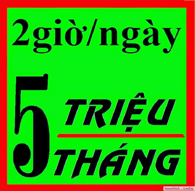 Việc làm thêm 5 triệu - tháng - chỉ cần 2 giờ ngày 2%2Bgio%2Bngay