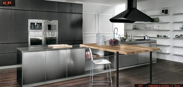 مطابخ ايطالية غاية في الروعة والجمال. Modern-Stainless-Steel-Kitchens-Design-2012-588x281