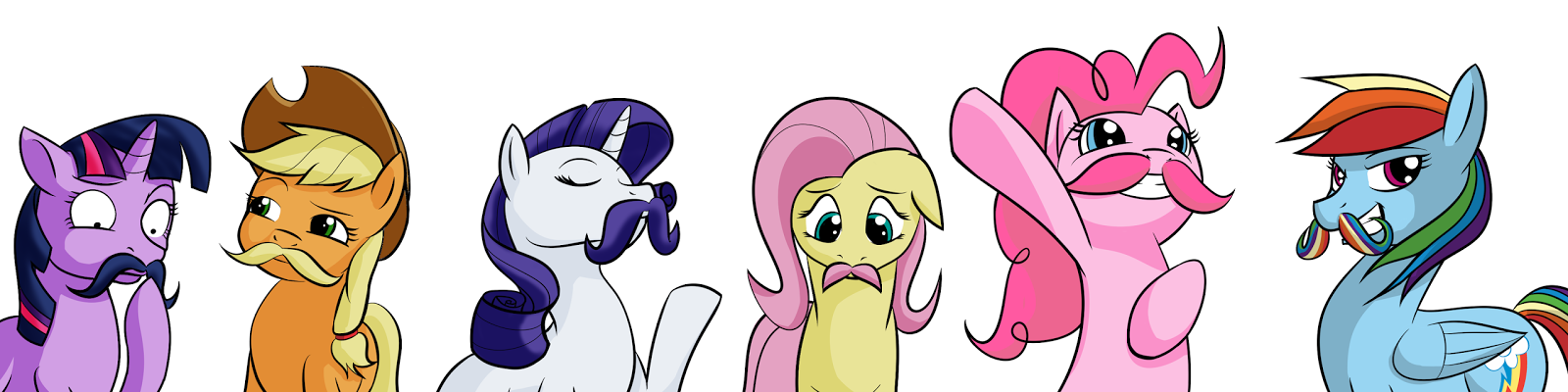 Funny pictures, videos and other media thread! - Page 21 Mustache_ponies_by_acesential-d4pz9yt