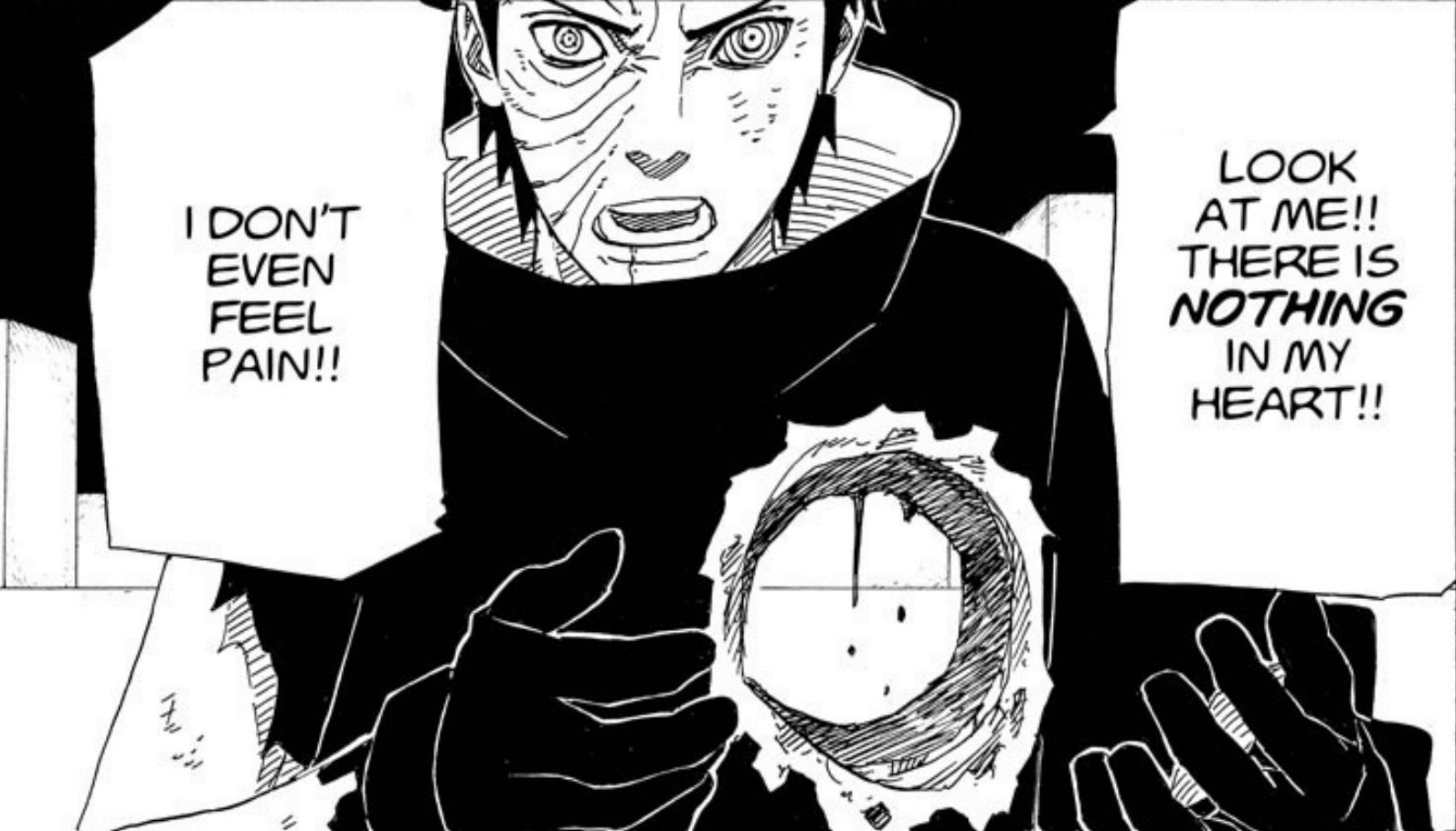 A primeira cena do chidori vs rasengan no clássico Obito