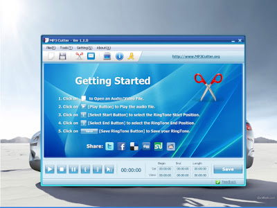 برنامج تقطيع الصوتيات و عمل النغمات MP3 Cutter 1.1.1 Mp3