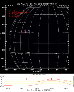 EL MAS COMPLETO SEGUIMIENTO del ESTADO del SOL , la MAGNETOSFERA y SUCESOS ASTRONÓMICOS en TIEMPO REAL.. JUNIO-JULIO 2012 Gev_20120629_0913