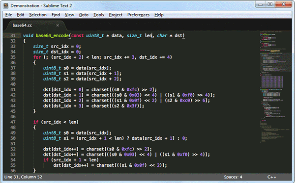 قائمة بأفضل برامج تحرير النصوص البرمجية Sublime-text