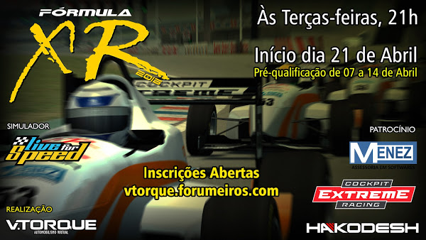 [Fórmula XR 2015] Insrições para o Campeonato Banner