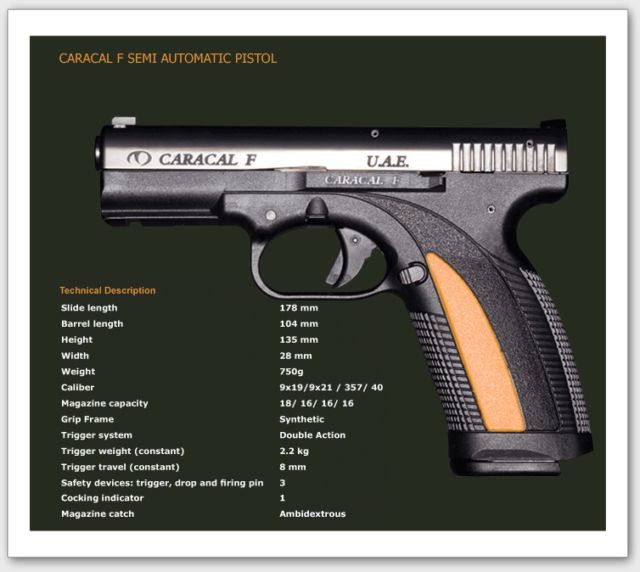 الجزائر ستصنع قريبا المسدس الإماراتي Caracal في خنشلة  Caracal2