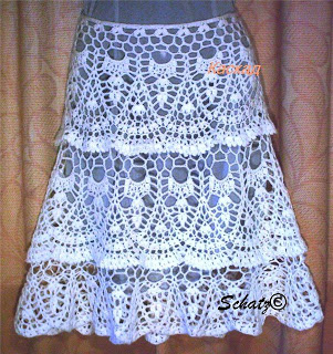 	 جيبه كروشيه بالباترون - crochet skirt with pattern  9