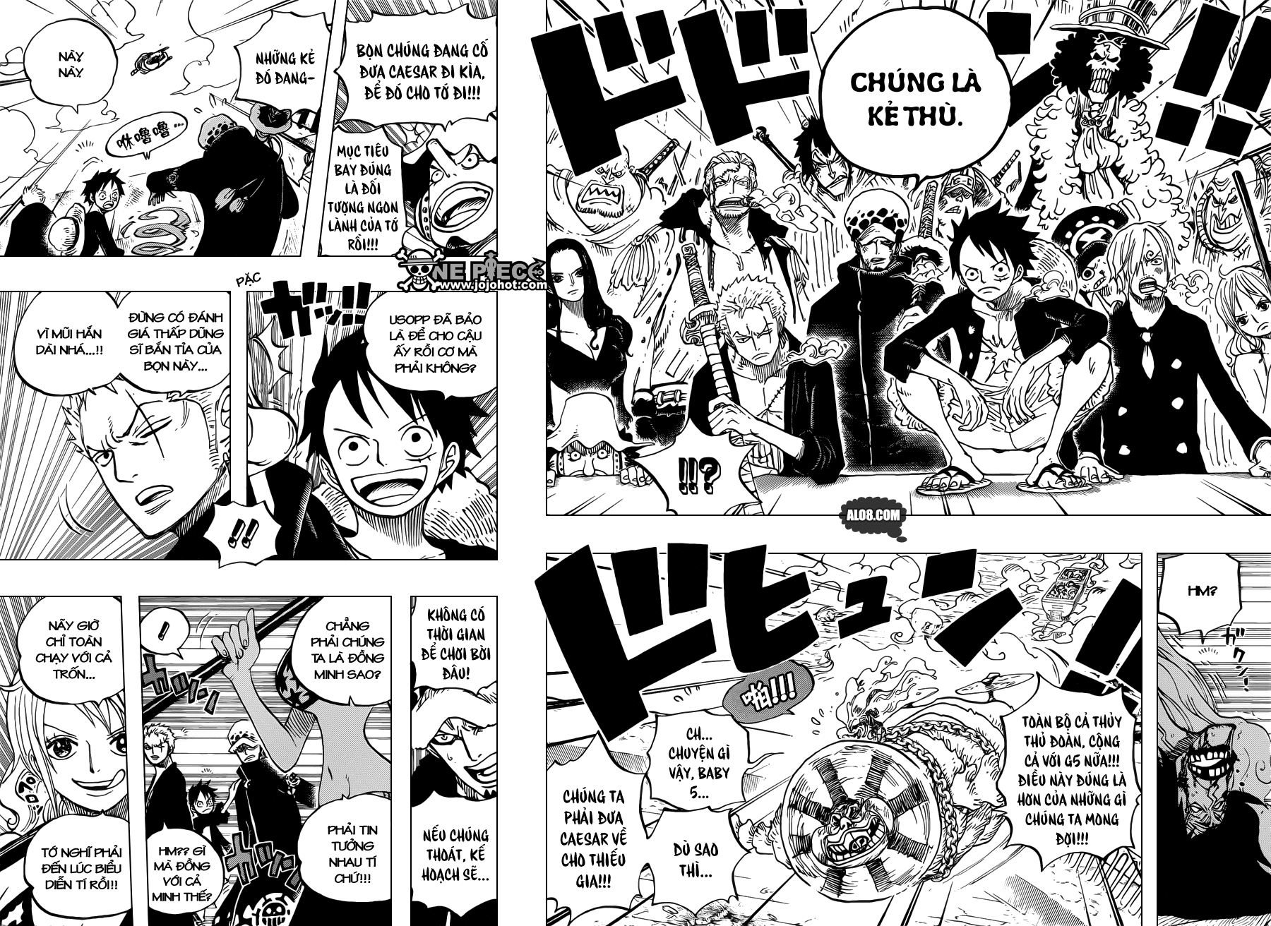 One Piece Chapter 695: Để đó cho tớ! 009