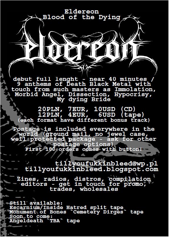 ELDEREON "Blood of the Dying" CD disponible desde ya! Flyer