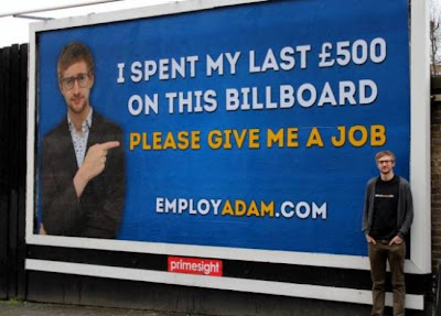 Μεγάλη Βρετανία: Άνεργος ξόδεψε τα τελευταία του χρήματα σε διαφημιστική αφίσα!   Employadam
