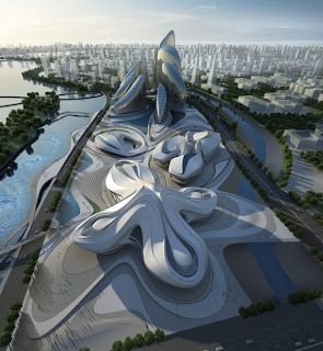 بالصور...تصميم معماري مدهش لمركز الثقافة في اليابان  Zaha-hadid-architects-changsha-meixihu-international-culture-art-580x629